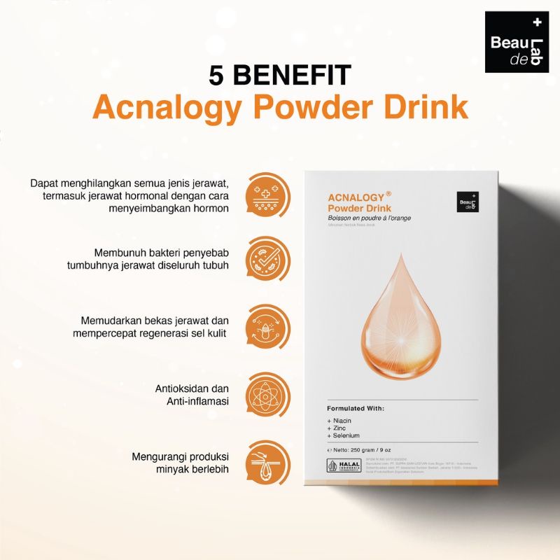 ACNALOGY Powder Drink | Obat Minum Jerawat | Minuman Anti Oksidan