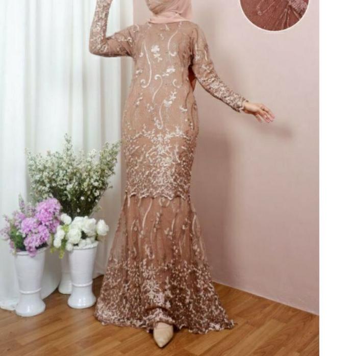 REALPICT  GAMIS DUYUNG TULLE DAYANA / GAMIS PESTA / GAMIS BRUKAT / OUTFIT BAJU KEBAYA