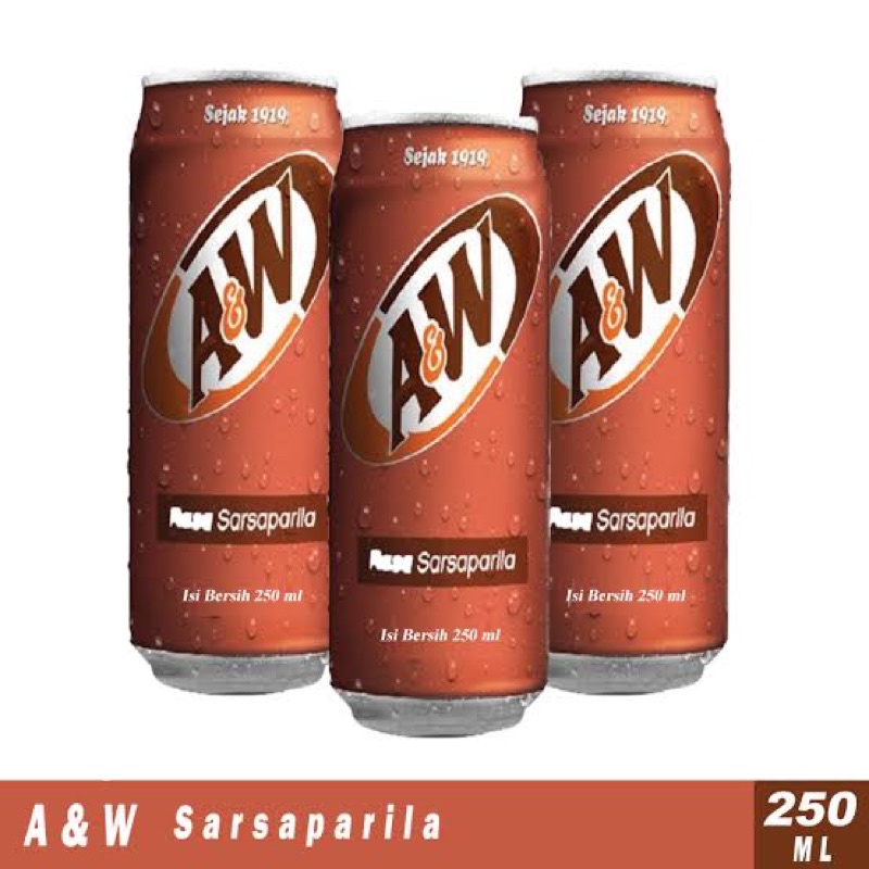 

minuman AW slim can 6x250ml / Aw / Sprite / Fanta / cola / Yeos / Naraya / apel / walet