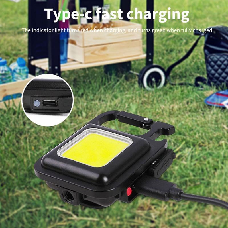 Senter LED Portable Keychain Magnetic COB 500 Lumens - CB601/senter led mini/senter LED/senter gantungan konci