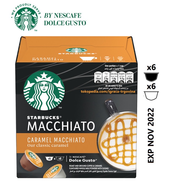 

Nescafe Dolce Gusto Starbucks Caramel Macchiato Coffee Capsule