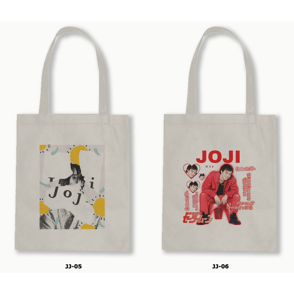 Tas Tote Bag Resleting Kanvas/Blacu  - Joji