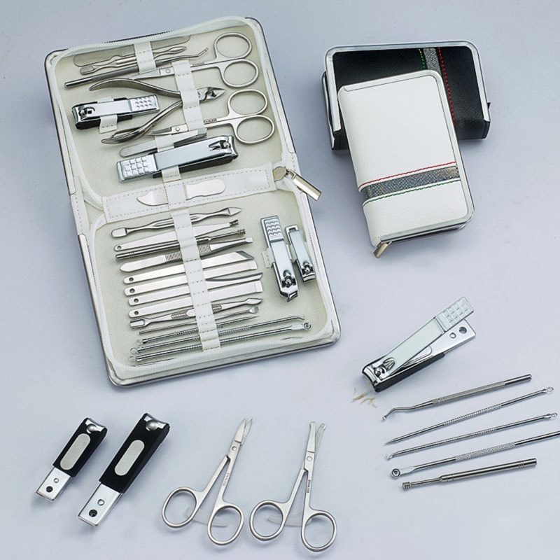 21pcs Manicure Set Gunting Kuku Kutikula Nipper Pedicure Alat Perawatan Gunting Kulit Mati