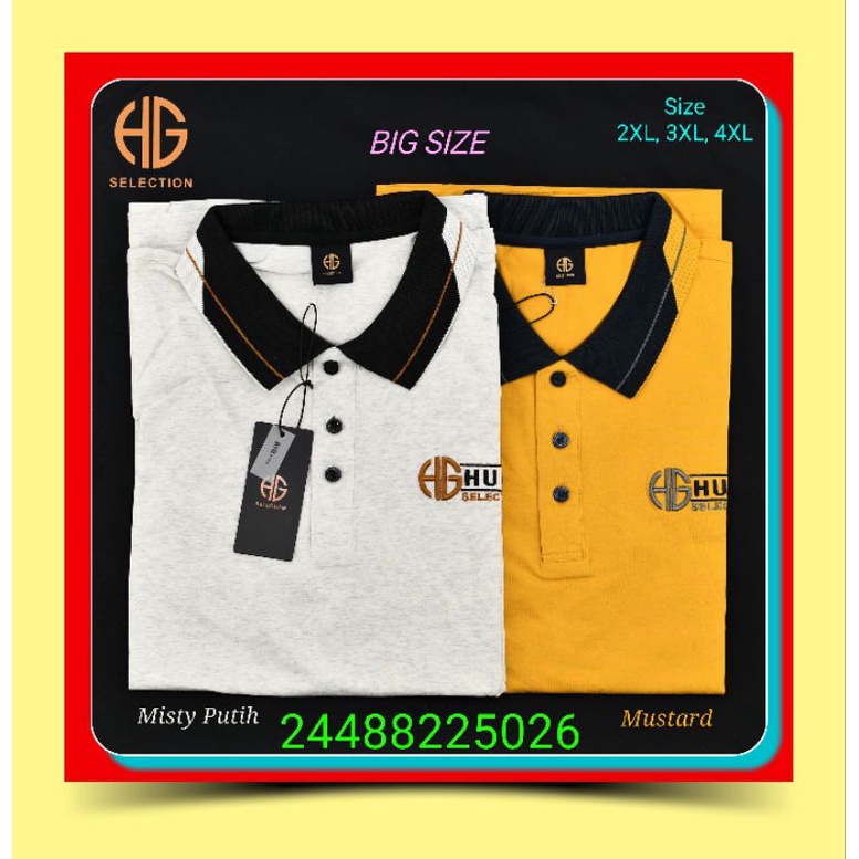 Kaos Kerah Pria Big Size Jumbo Hugo Selection 2448225026