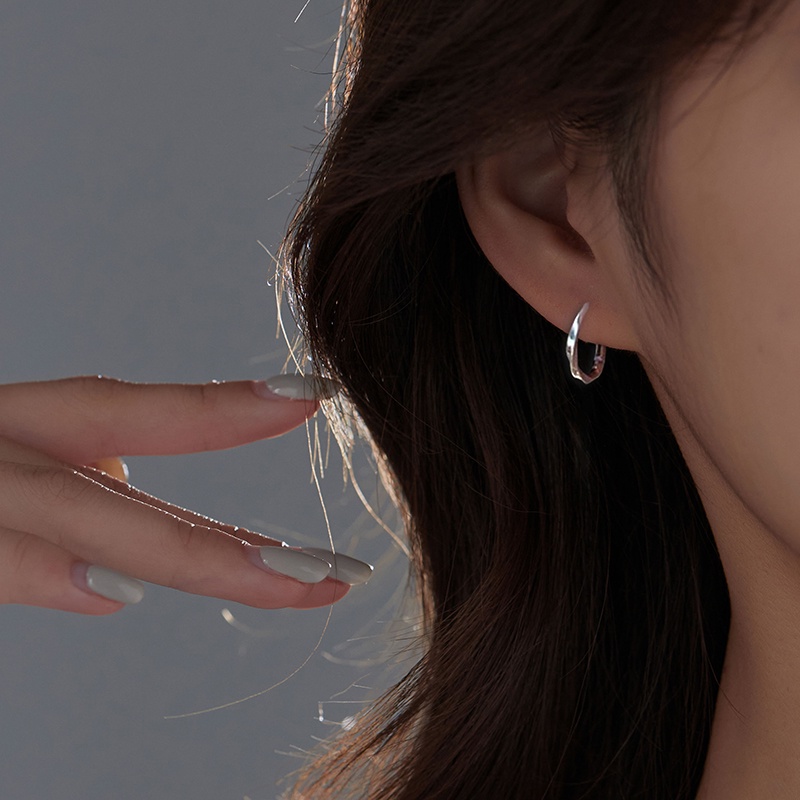 Fashion Y2K Anting Perak Untuk Wanita Hypoallergenic Elegan Hoop Earring Perhiasan Aksesoris