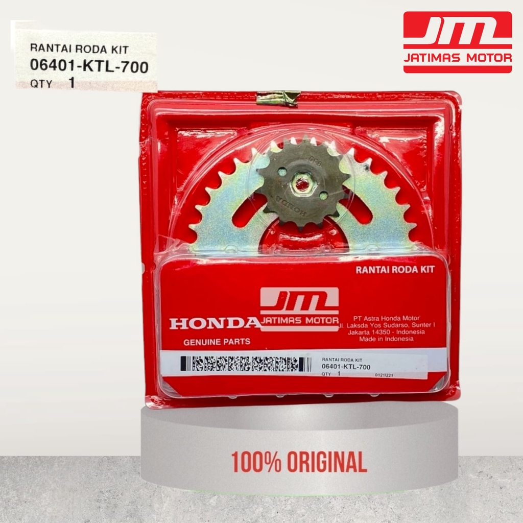 06401-KTL-700 Gir rantai roda set supra fit new revo 100 ORI AHM