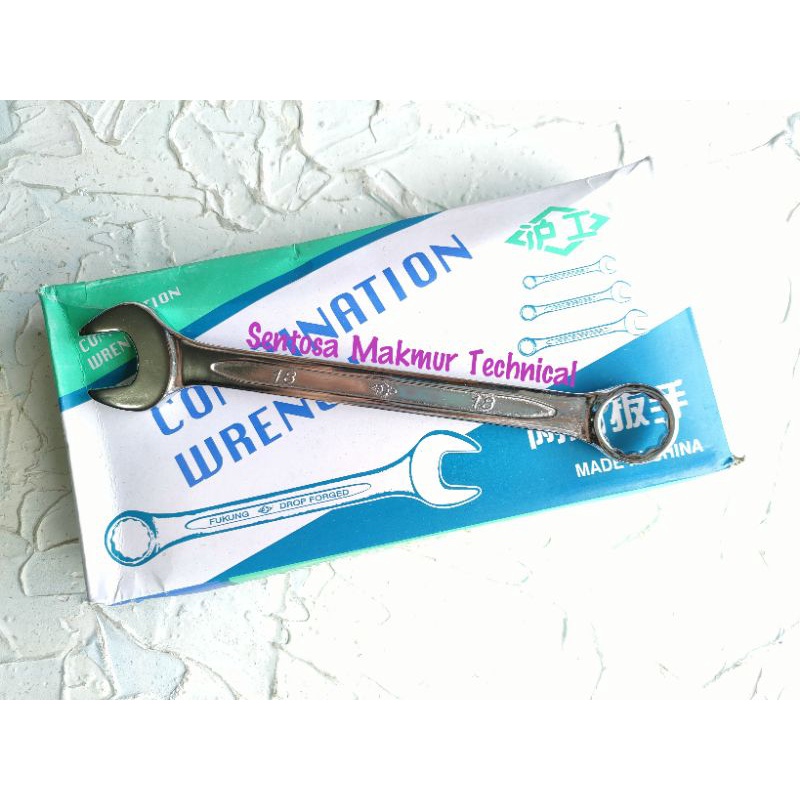 FUKUNG 18 MM Kunci Ring Pas Combination Wrench 18mm