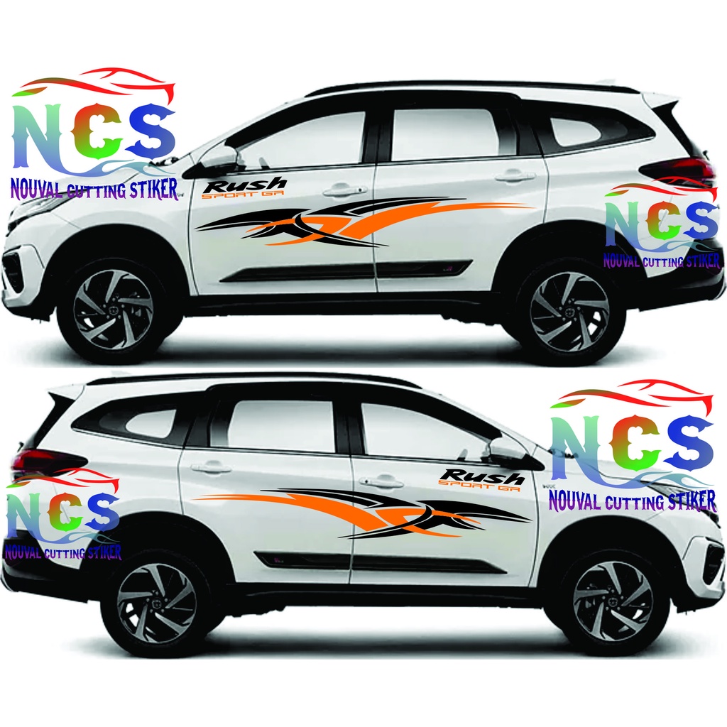 NEW GR sport stiker sticker cutting list body toyota rush GR sport sticker mobil toyota rush all new