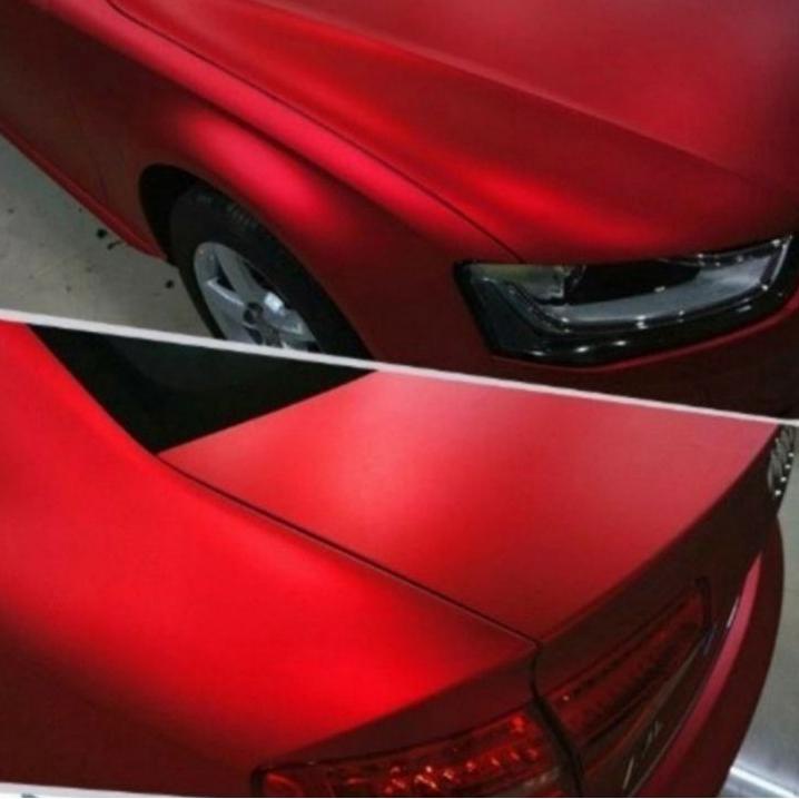 Sticker Stiker Skotlet Red Matt Chrome Merah metalik doff Satin DEREK high quality
