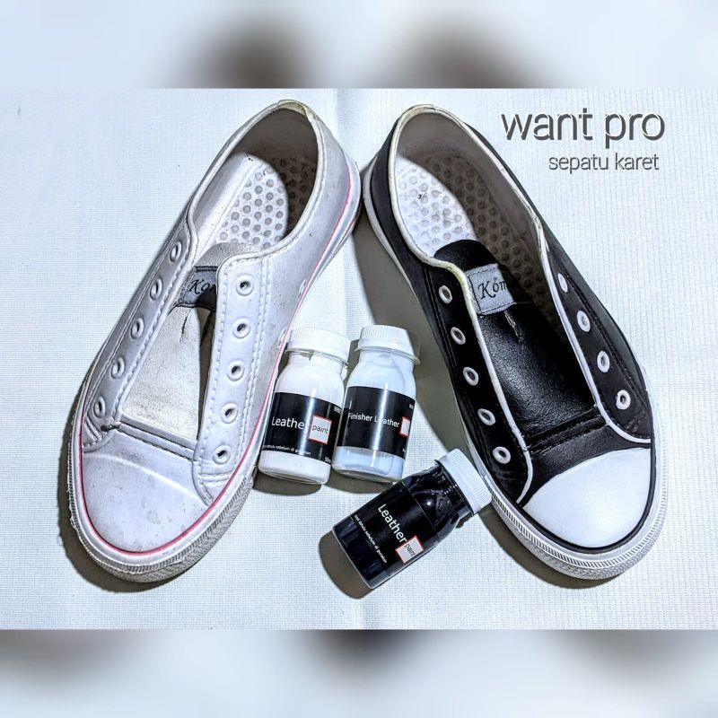 Leather paint 50ml &amp; 100ml | cat sepatu berbahan kulit asli, kulit sintetis, sol sepatu | want pro