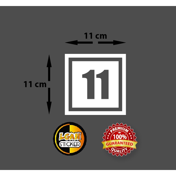 

STIKER ANGKA BOLONG DLM KOTAK UK 11 CM BAHAN REVLEKTIVE