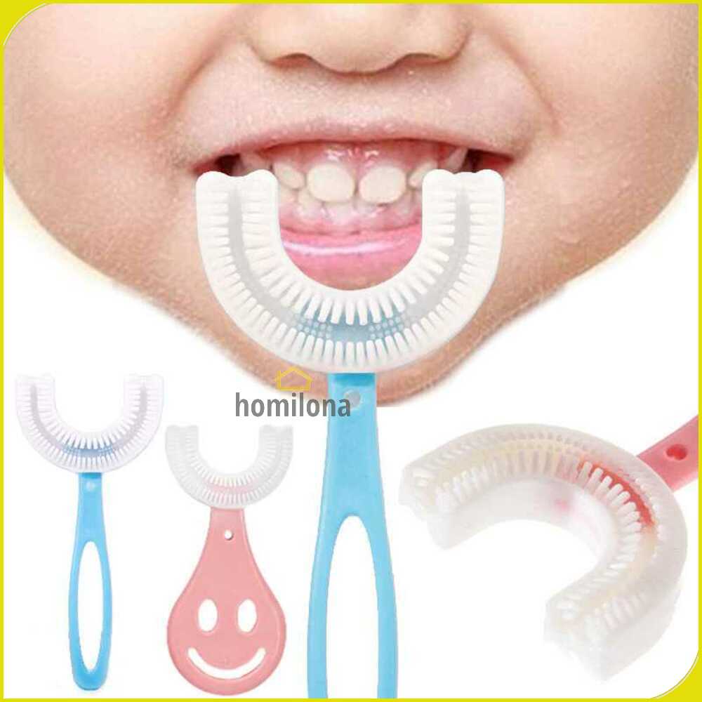Macroupta Sikat Gigi Bayi Toothbrush U-Shaped Teether Silicone - T12