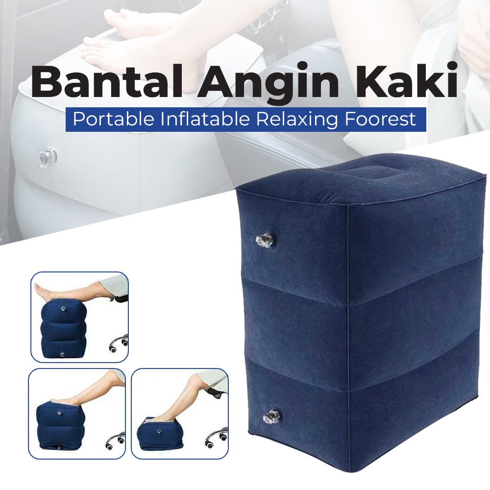 TaffHOME Bantal Angin Kaki Portabel Inflatable Relaxing Feet Tool Footrest Pillow BSZ0020 BAT24 Y40CM jj06114 IAF-05 198b