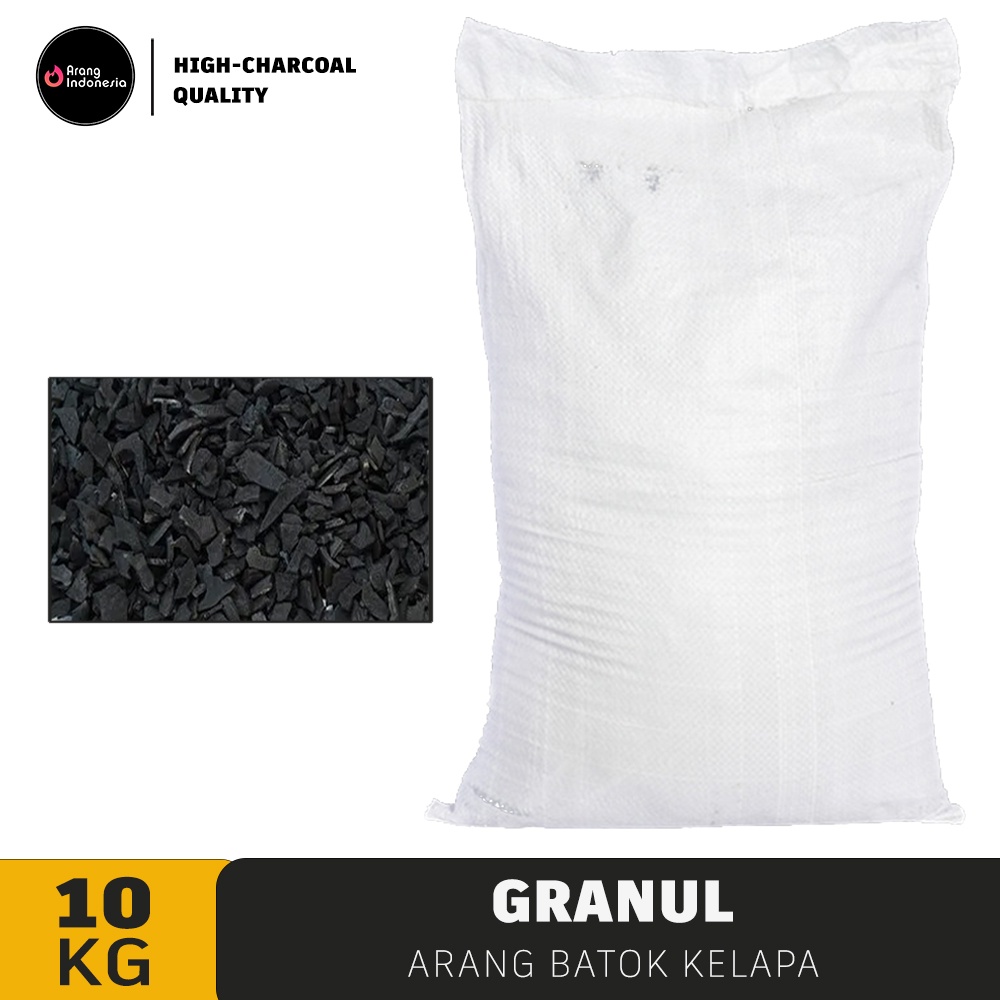 Granul arang batok kelapa kemasan karung