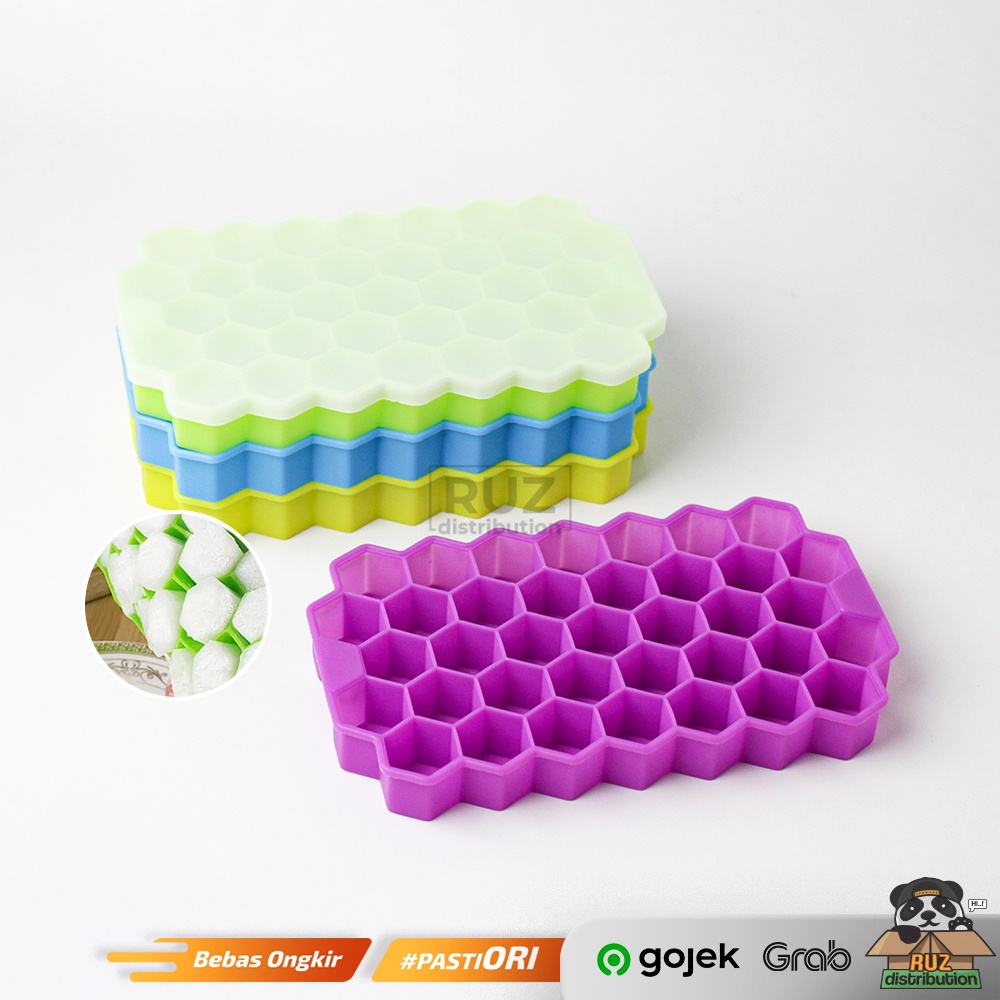 Cetakan Es Batu Silicone / Ice Mold Grid Silicone Mpasi Jelly Coklat