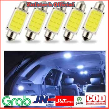 Lampu Interior Mobil LED COB Dome Light 41mm c5w BA9S 1 PCS - White