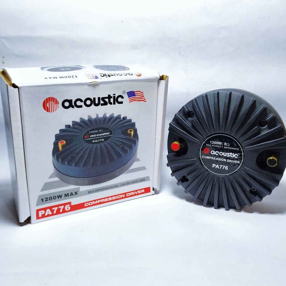 Driver Tweeter Acoustic accoustic PA776 PA 776 1200 Watt Maxx Coil 2,85 inchi Original Model Baut Bi