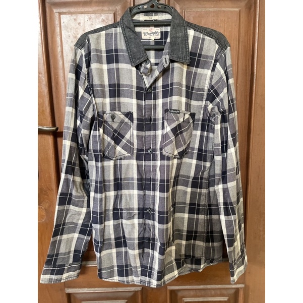Kemeja flannel branded Wrangler original