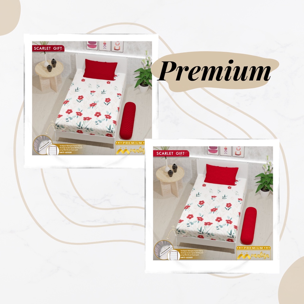 Monalisa Premium Sprei Uk 90/100/120 - Scarlet Gift