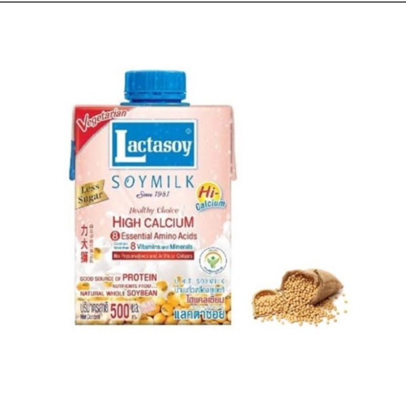 Jual Lactasoy Soy Milk Susu Soya Kedelai Hi Calcium 500ml Shopee