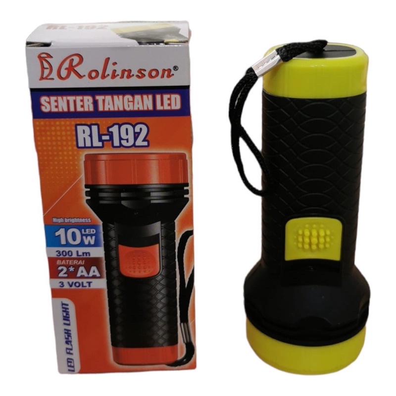 Senter Tangan Rolinson 10watt LED 300Lm Rolinson Senter Kecil 10w Baterai AA 3V