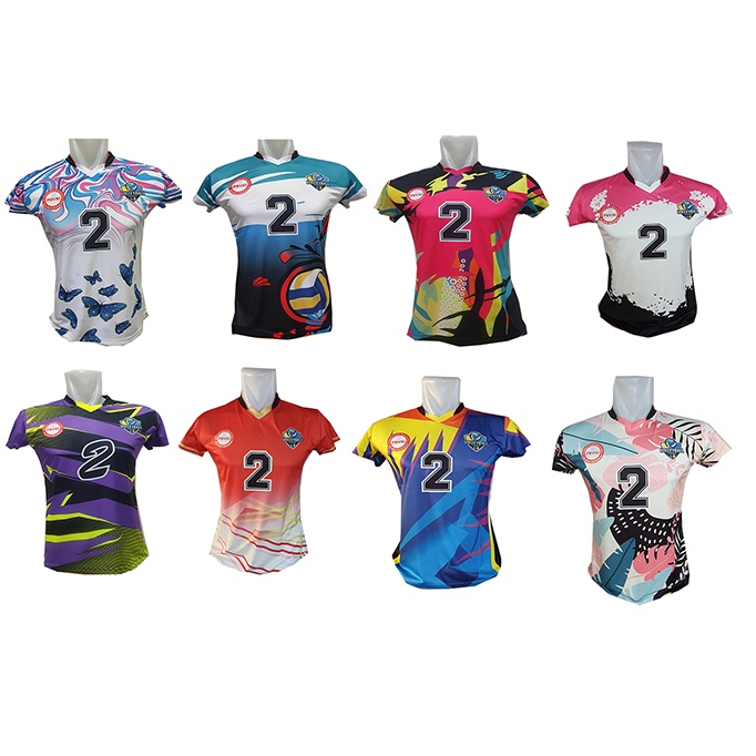 baju jersey bola volly full printing putri/ atasan baju kaos olahraga bola voli wanita printing
