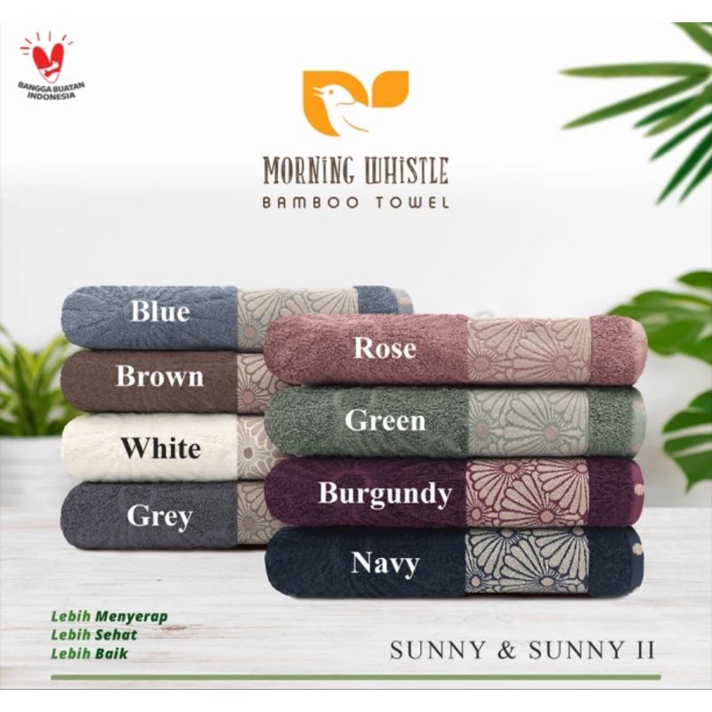 Handuk Terry Palmer Morning Whistle Bamboo SUNNY & SUNNY II Handuk Mandi Dewasa 70 x 135 cm