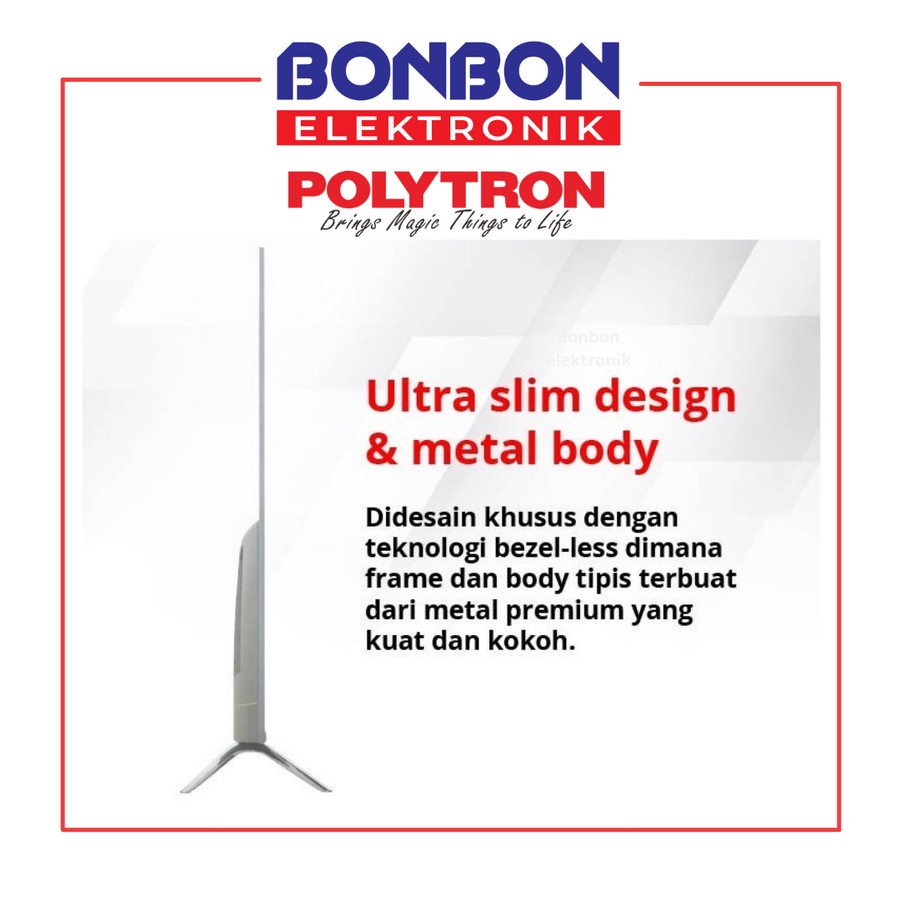 Polytron LED TV 75 Inch 4K UHD Smart TV Quantum Dot PLD 75UV5902
