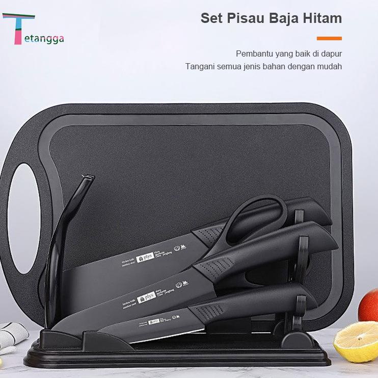 Dapatkan Koin PISAU SET 7 IN 1 TALENAN /Poenscae KITCHEN KNIFE SET / Pisau Dapur Set FREE TALENAN Pisau Keramik