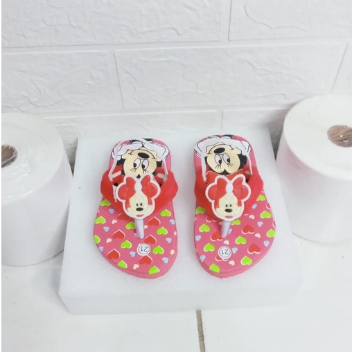 Sandal Baby Anak Perempuan Karakter Mickey Terbaru Usia 1 - 2 Taun