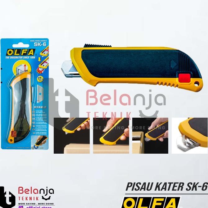 

Olfa Pisau Knife Safety Cutter SK-6 Pisau Kater SK 6 Cutter SK6 ABS belanjate77 dijamin