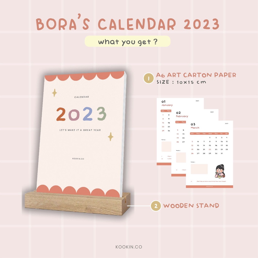 

BORA's Calendar 2023