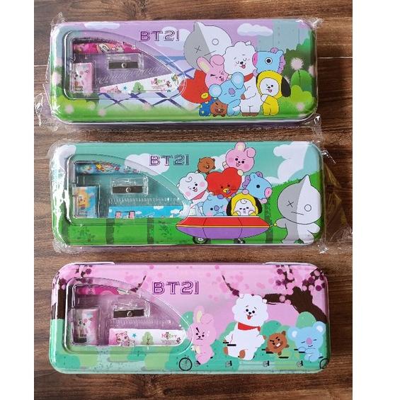 

♡ TEPAK set / TEMPAT PENSIL BT21/BTS, FREE ISINYA, LUCU ㅓ