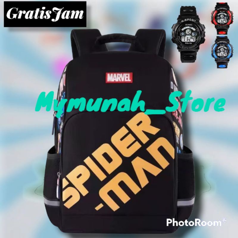 Tas Ransel Sekolah Anak Laki-laki Karakter Spider Man Superhero Murah