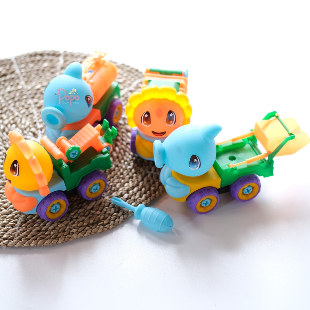 MAINAN EDUKASI ANAK DIY TRUCK PLANT VS ZOMBIE (MEKANIK CILIK DO IT YOURSELF/1SET)