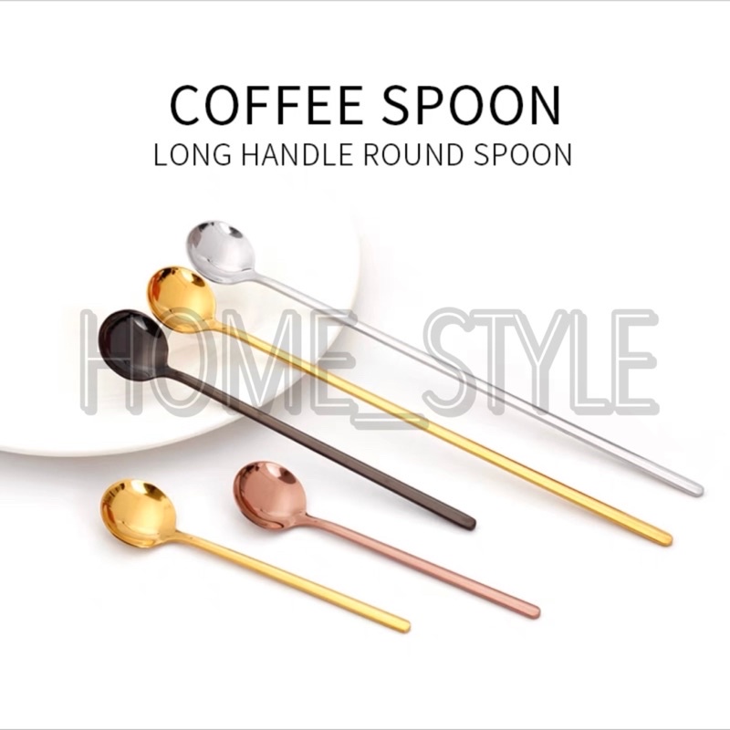 SENDOK TEH SENDOK KOPI GAGANG PANJANG SUS 304 STAINLESS STEEL FOOD GRADE / COFFEE SPOON PREMIUM QUALITY JRW0110