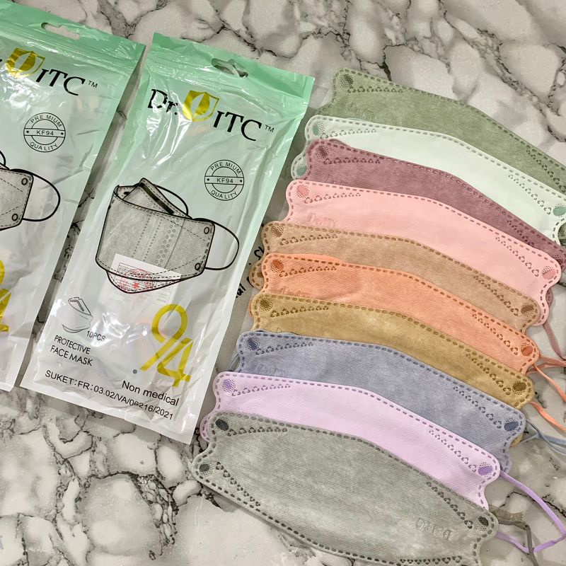 MASKER KF94 4Ply MIX WARNA ISI 10 // MASKER KF94 WARNA CAMPUR