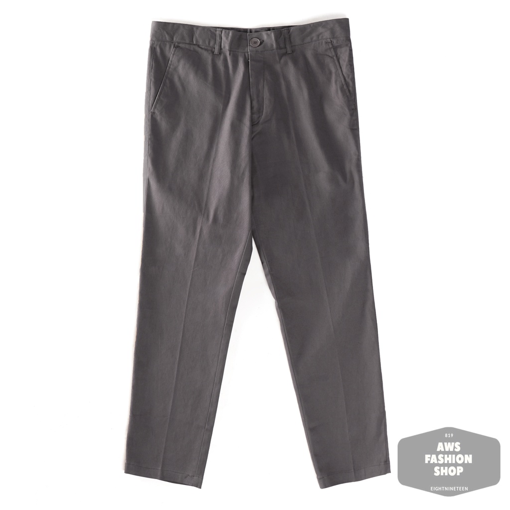 Celana Chino Panjang Pria Celana Panjang Pria Chino Abu Tua Dark Grey Celana Slimfit Slim Fit