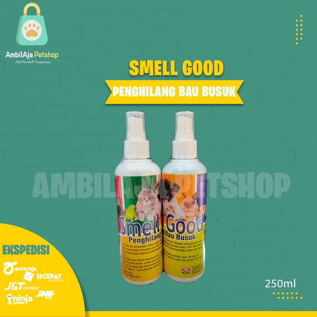 Penghilang Bau Kandang Kucing Anjing - SMELL GOOD Spray 250ml