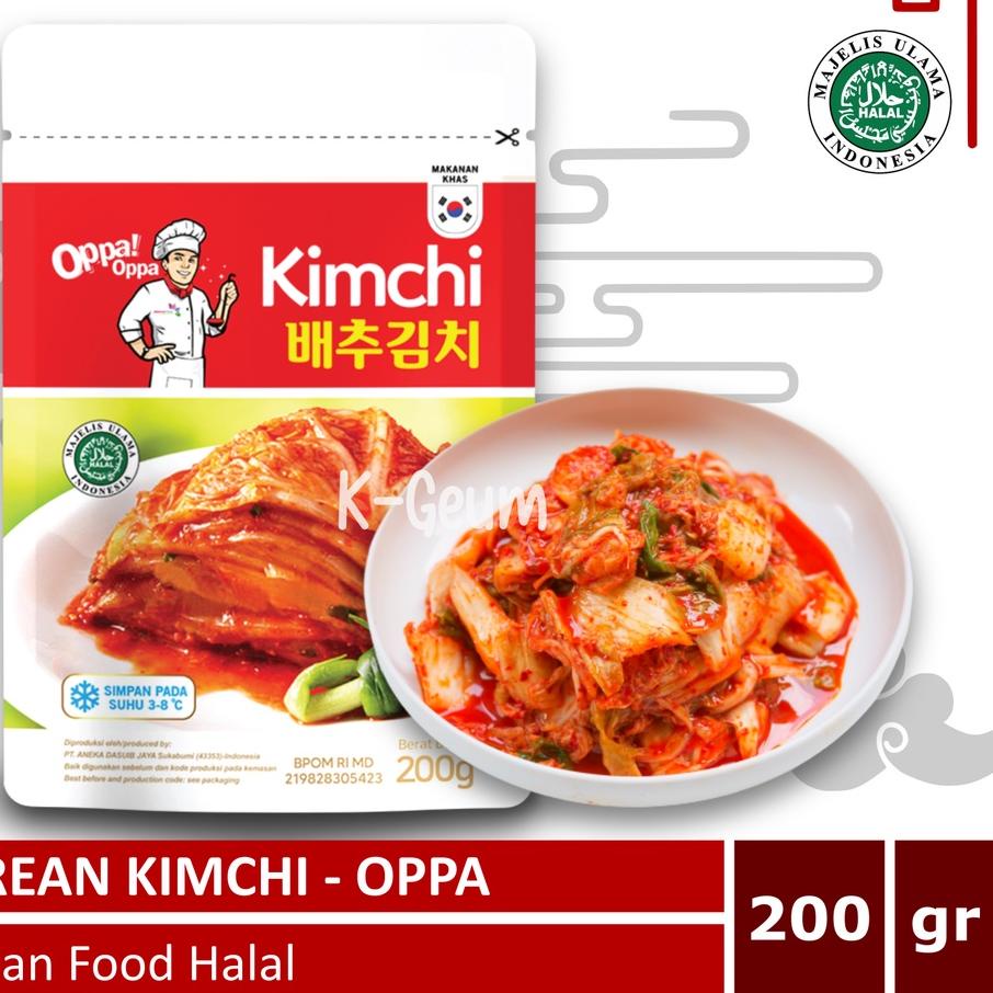 

OPPA Kimchi Korea | Kimchi Sawi Fresh | Kimchi Halal 200 gram