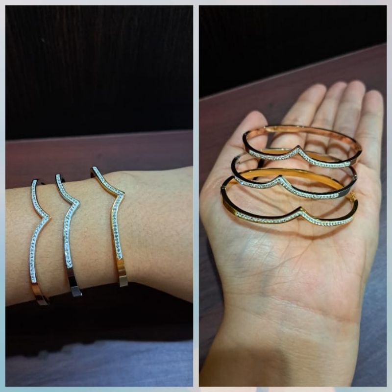 Gelang aurel/gelang titanium/gelang fuji/stainless steel