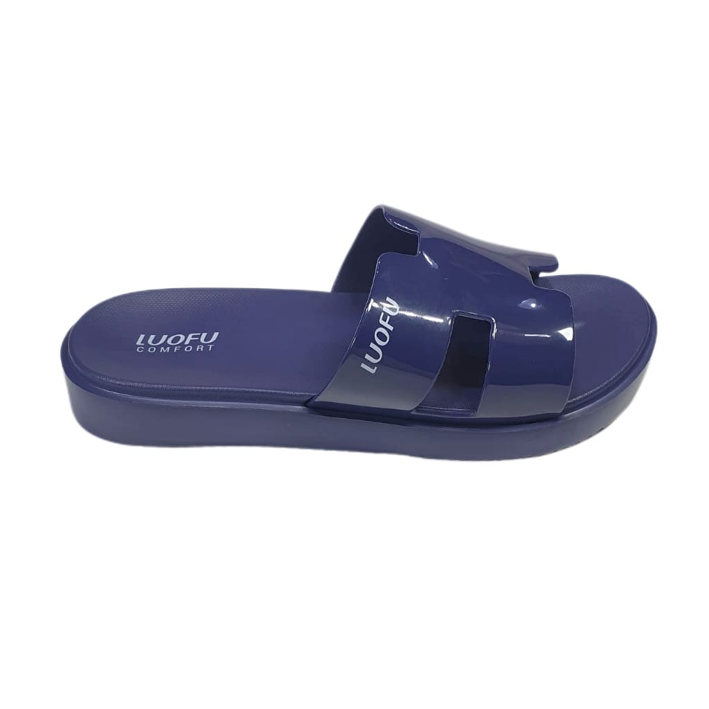 LUOFU ORIGINAL sandal wanita karet empuk murah sendal cewek selop import E7199A3-5WB
