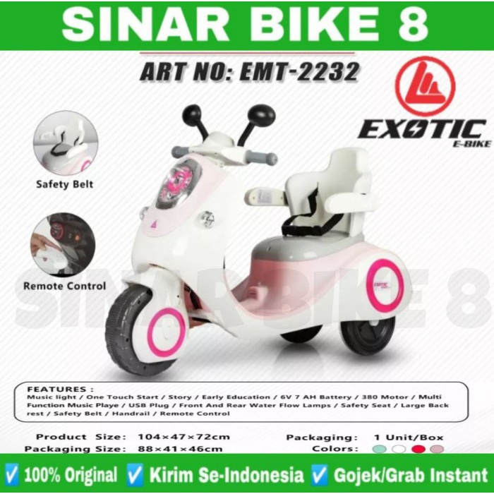 Motoran Aki Mainan Anak (Remote) Exotic EMT-2232