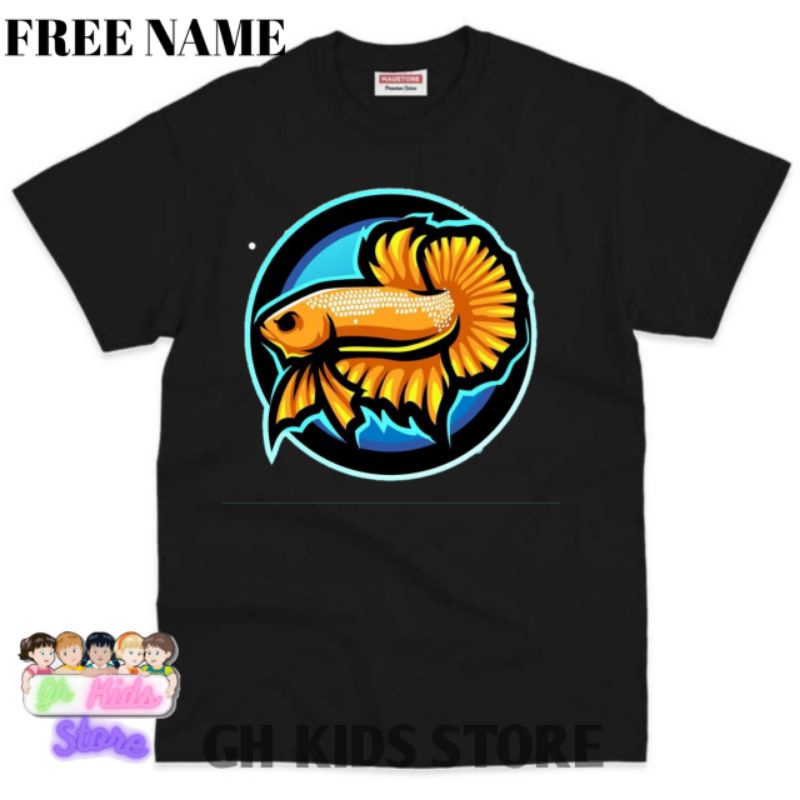 BAJU ANAK/KAOS ANAK GAMBAR IKAN CHANNA/BAHAN PREMIUM