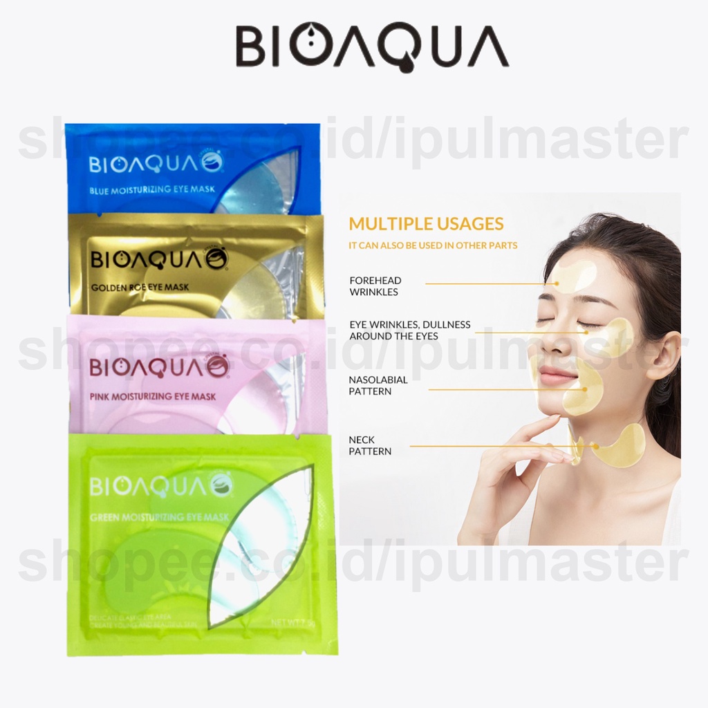 BPOM Bioaqua Perawatan Mata Lengkap 24k Gold &amp; Rose Mask - Cream - Essence  - Serum Eyelash Penumbuh Bulu Mata