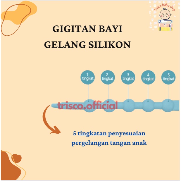 Gigitan Teether Gelang Anak Silikon Lembut Anti Jatuh