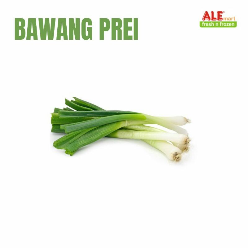 

Daun bawang prei fresh 250gr, daun bawang besar/prei segar