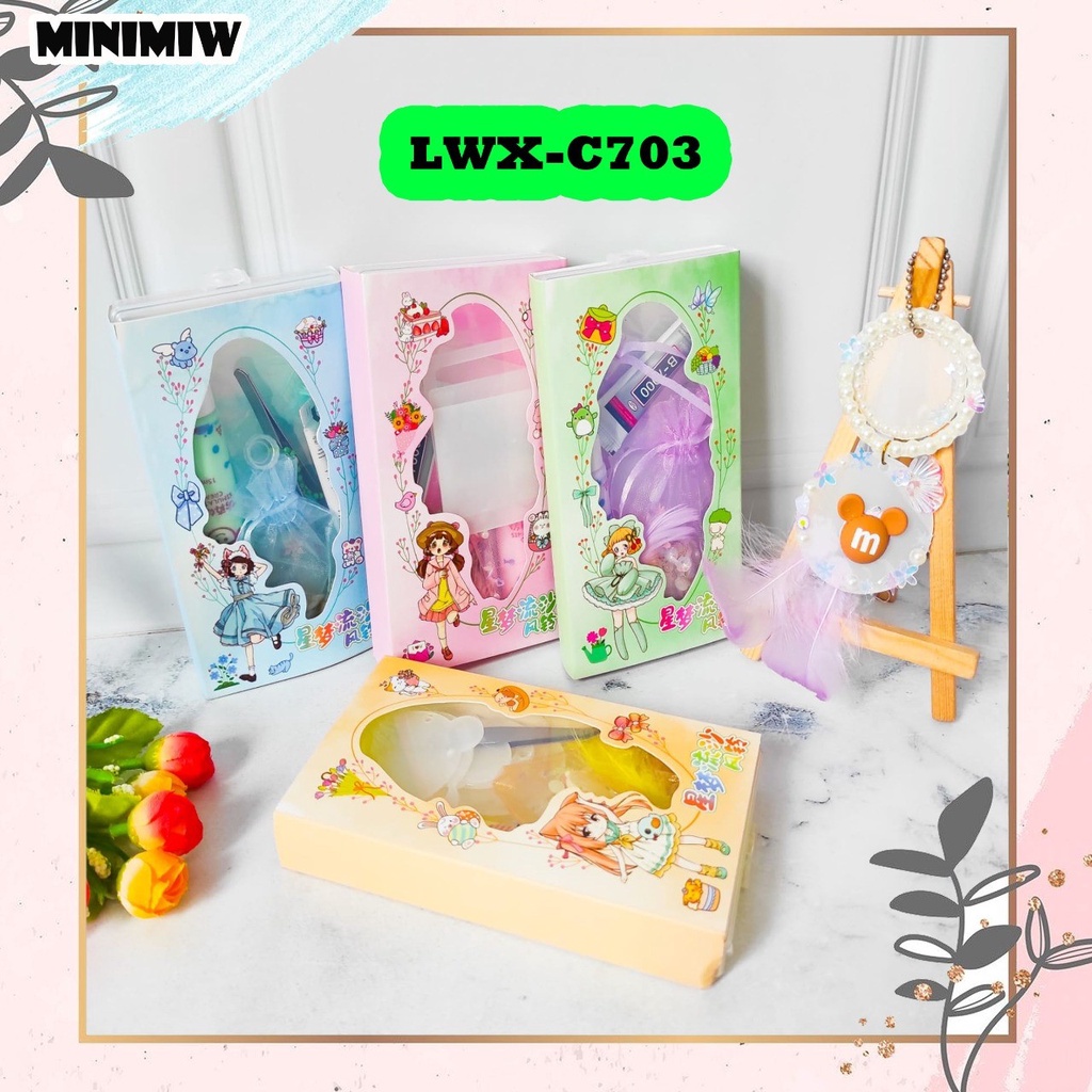 Paket DIY Dreamcathcer Sticker kreatifitas anak LWX-C703 Set Daily Manual Cute Pattern Decorative Tape Sticker Gift Box