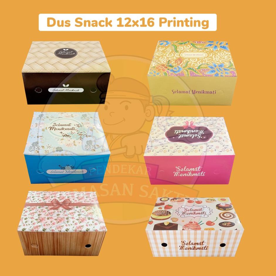 

Super Update Dus Snack 12x16 Printing / Dus Kue Snack Nasi 250 gsm Order 100 pcs