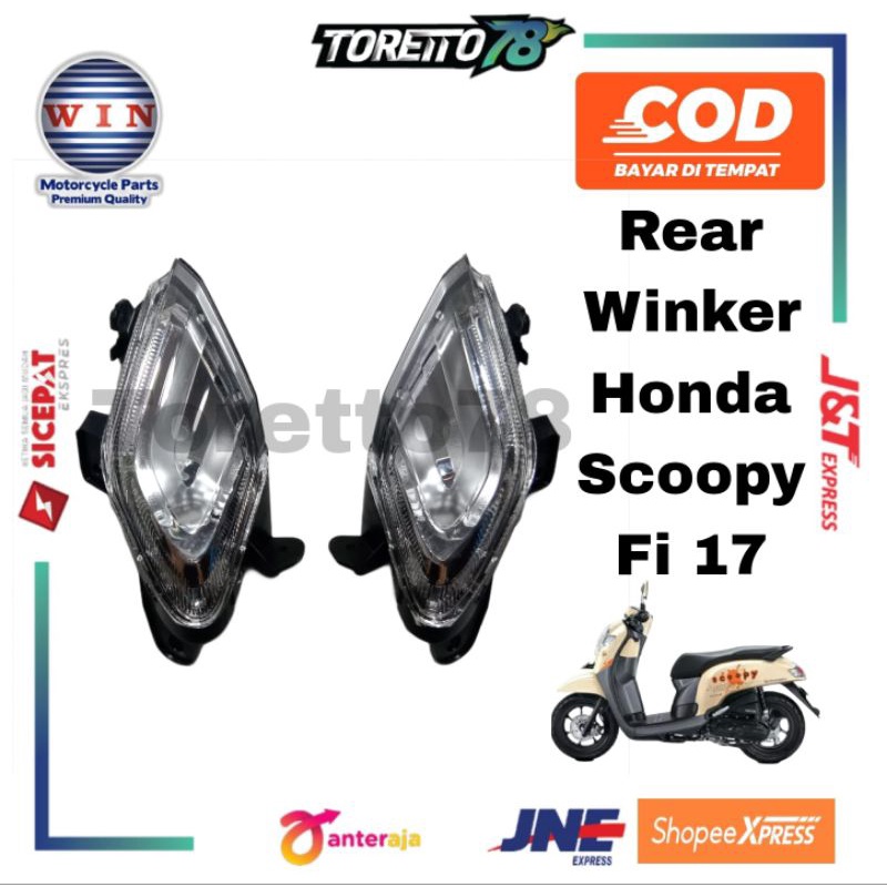 REAR HANDLE LAMPU SEIN BELAKANG RETENG BELAKANG HONDA SCOOPY FI 2017 MERK WIN